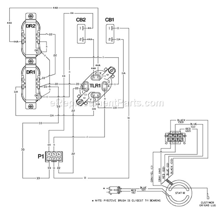 Page F Diagram and Parts List for 1924-1  Briggs and Stratton Generator